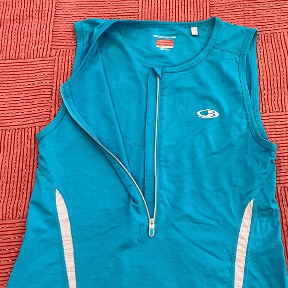 Icebreaker GT women’s medium Turquoise Sleeveless Performance run Top - Picture 7 of 16